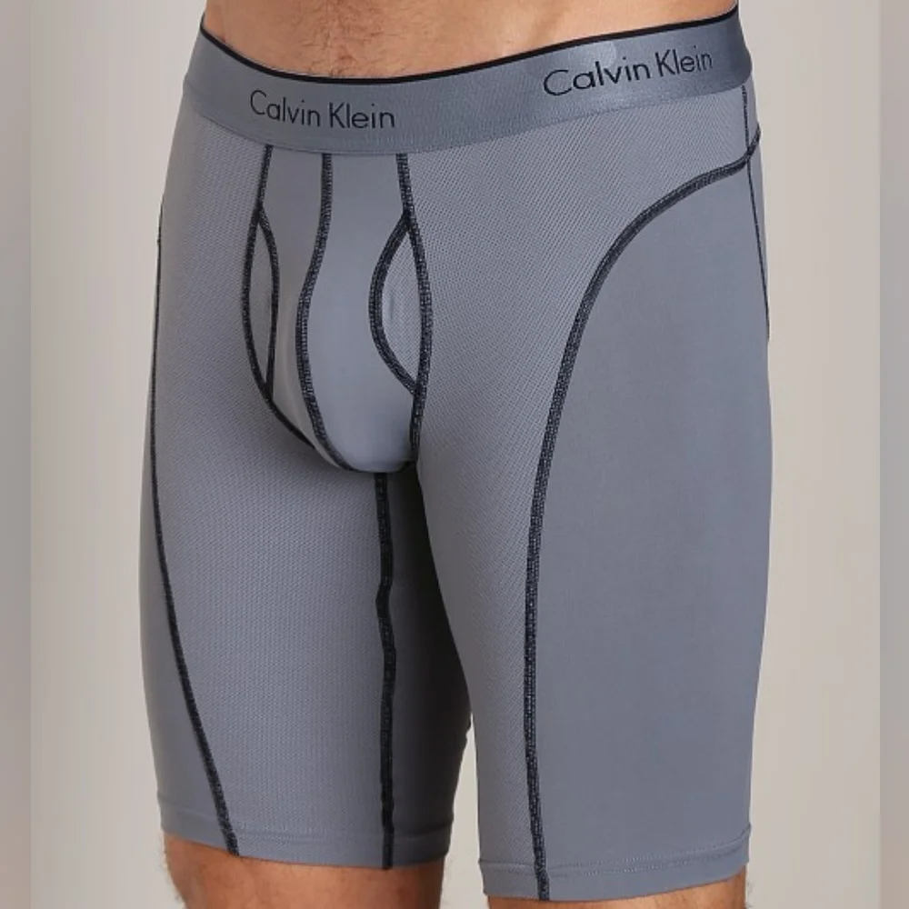 Men's Calvin Klein Athletic Cycle Short Boxers Briefs Gray U1736 Large